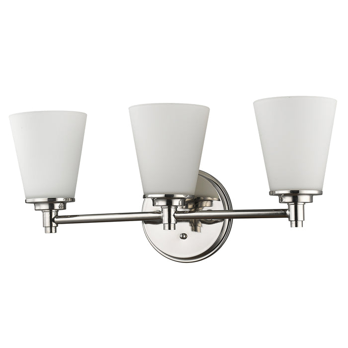 Acclaim Lighting IN41342PN Three Light Wall Sconce, Polished Nickel