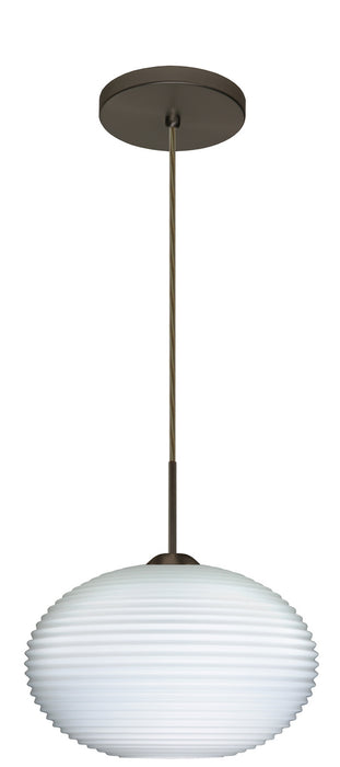 Besa 1JT-491307-LED-BR One Light Pendant, Bronze
