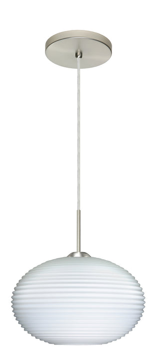 Besa 1JT-491307-LED-SN One Light Pendant, Satin Nickel