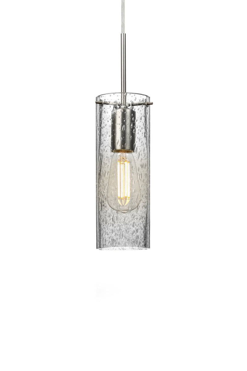 Besa 1JT-JUNI10CL-EDIL-SN One Light Pendant, Satin Nickel