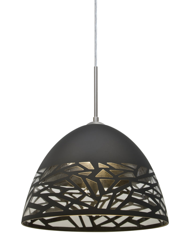 Besa 1JT-KIEVBK-SN One Light Pendant, Satin Nickel