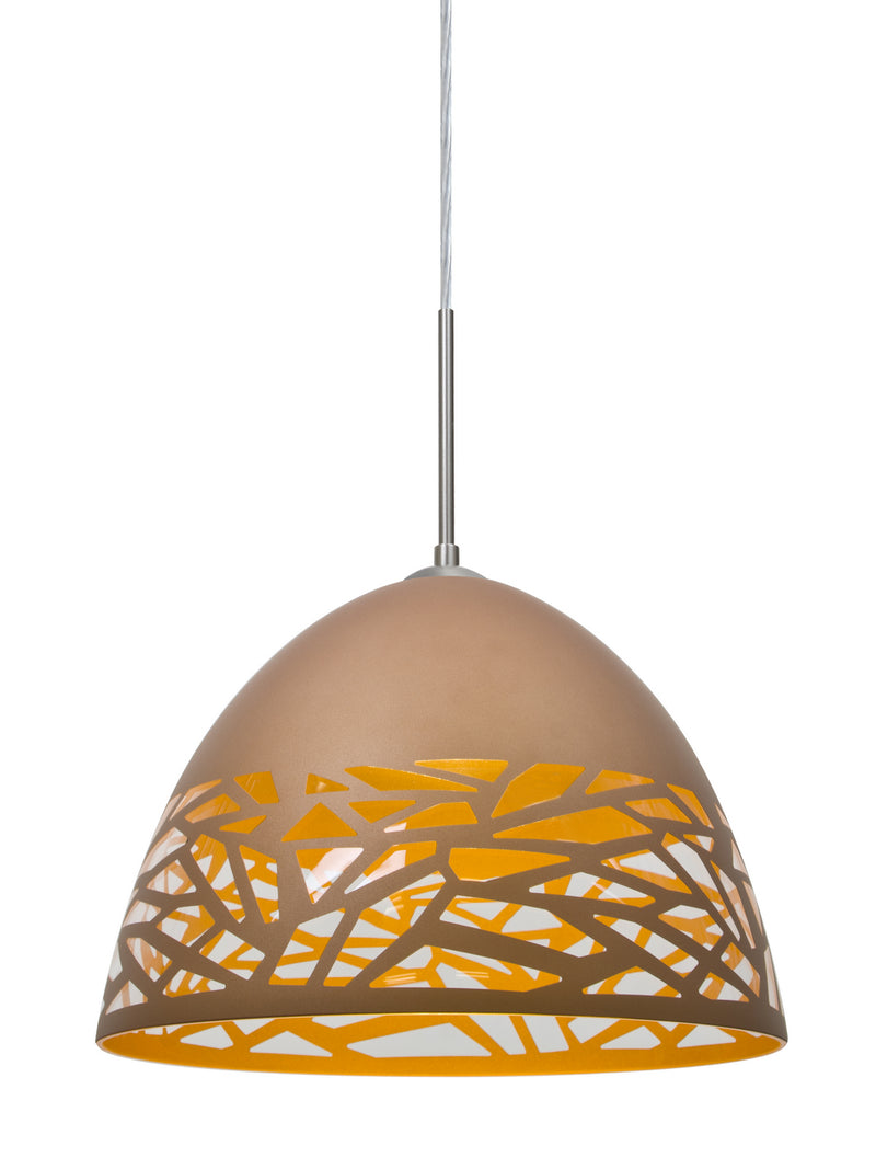 Besa 1JT-KIEVCP-LED-SN One Light Pendant, Satin Nickel