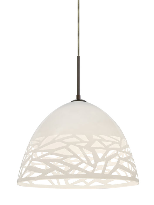 Besa 1JT-KIEVWH-BR One Light Pendant, Bronze