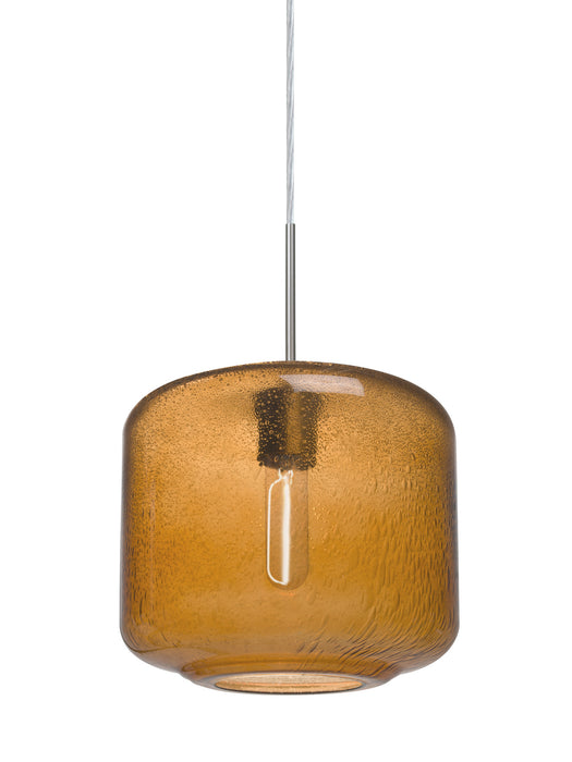 Besa 1JT-NILES10AM-EDIL-SN One Light Pendant, Satin Nickel