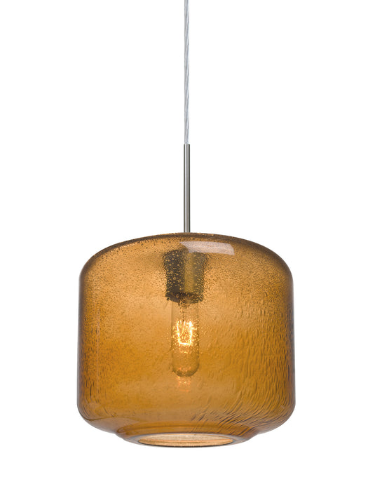 Besa 1JT-NILES10AM-SN One Light Pendant, Satin Nickel