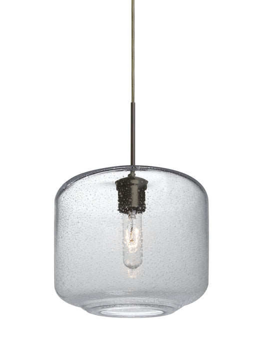 Besa 1JT-NILES10CL-BR One Light Pendant, Bronze