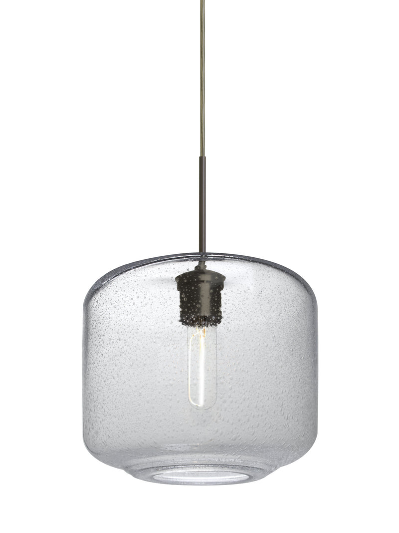 Besa 1JT-NILES10CL-EDIL-BR One Light Pendant, Bronze