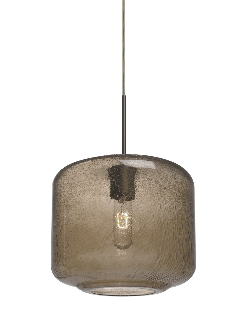 Besa 1JT-NILES10SM-BR One Light Pendant, Bronze