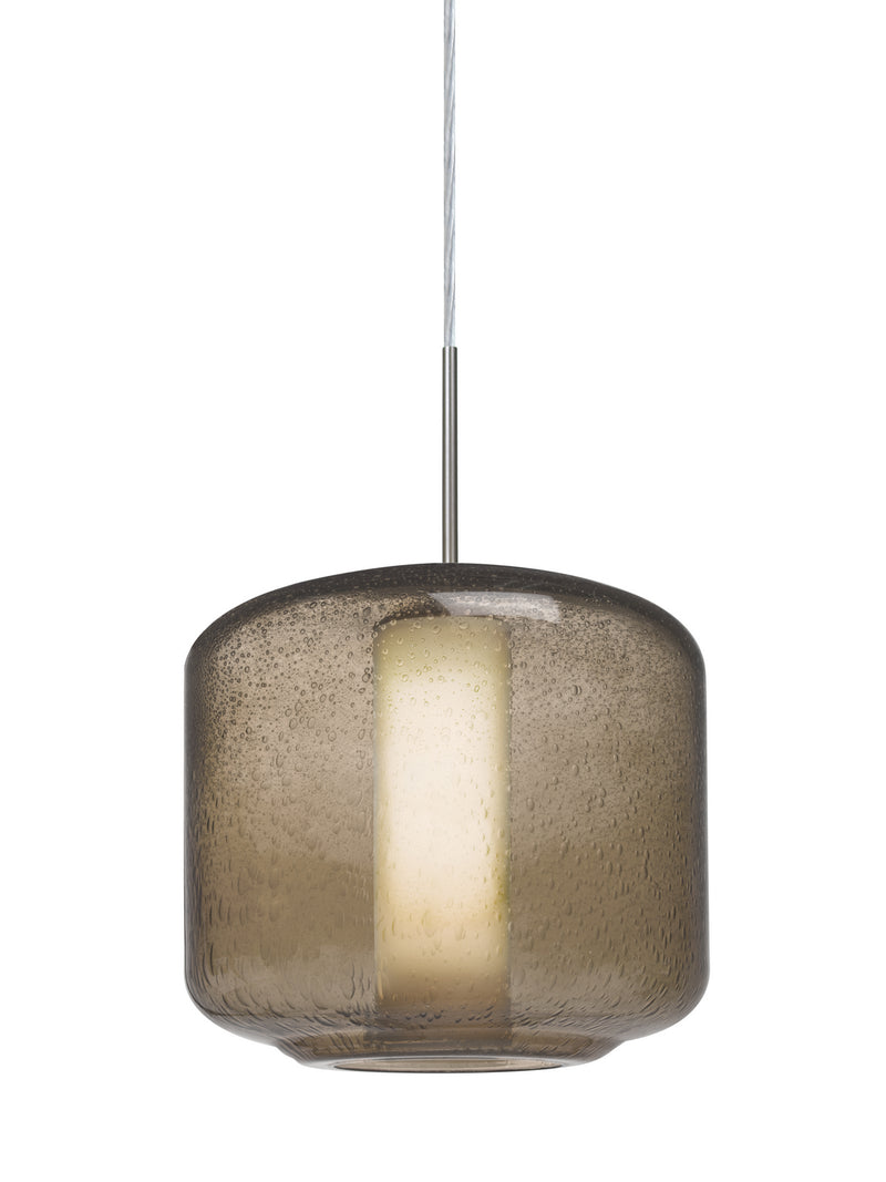 Besa 1JT-NILES10SO-SN One Light Pendant, Satin Nickel
