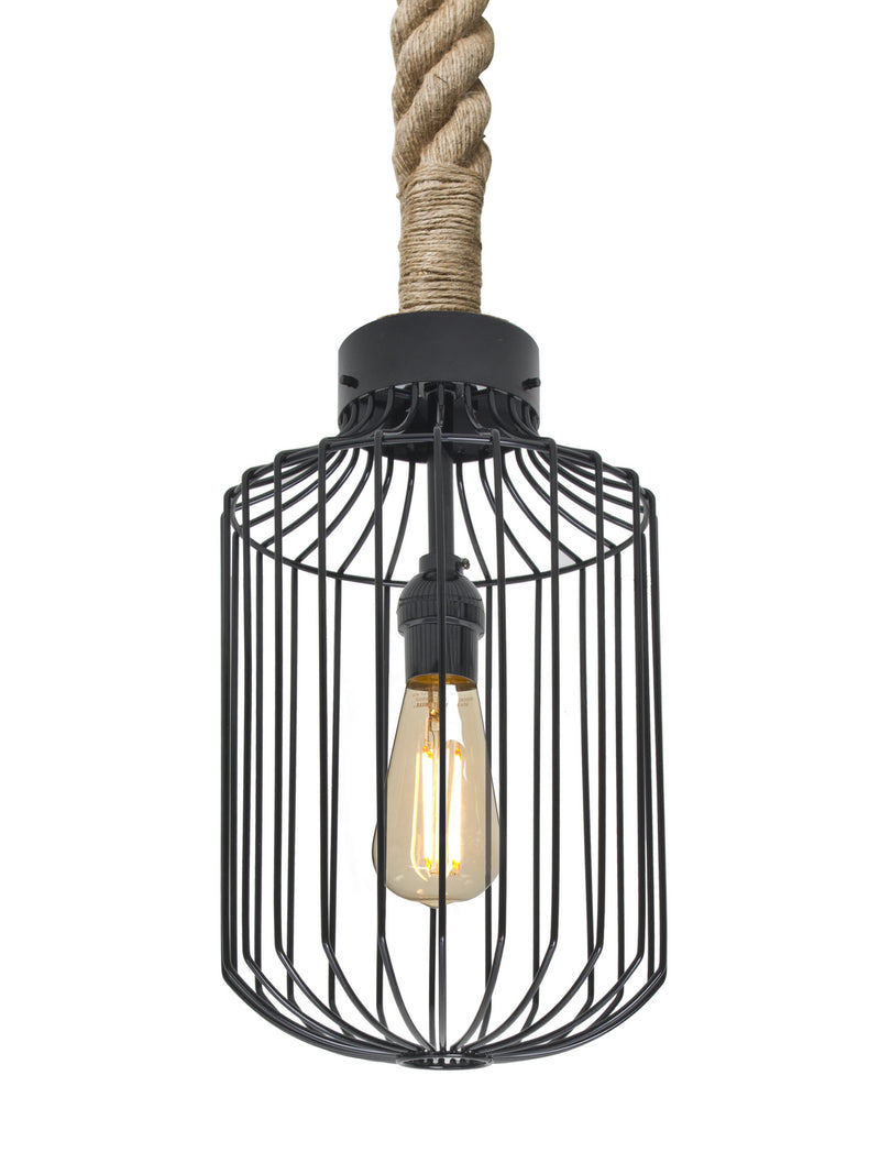 Besa 1JT-SULTANA-C-EDIL-BK One Light Pendant, Black