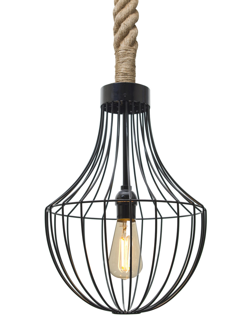 Besa 1JT-SULTANA-F-EDIL-BK One Light Pendant, Black