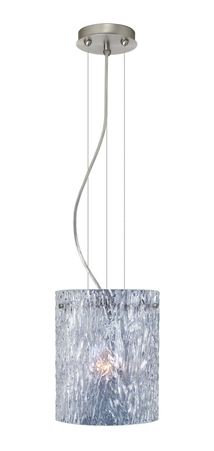 Besa 1KG-400600-LED-SN One Light Pendant, Satin Nickel