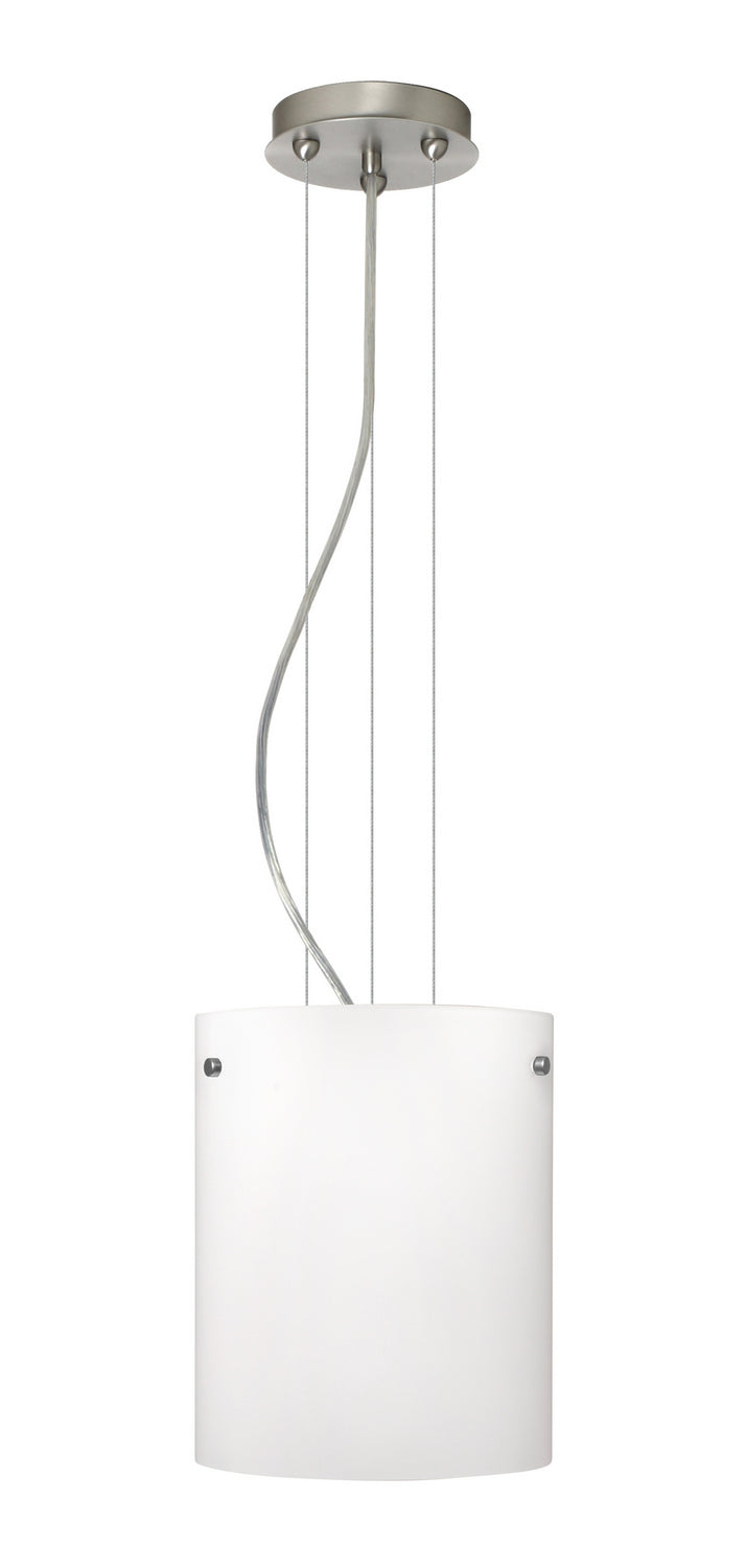 Besa 1KG-400607-LED-SN One Light Pendant, Satin Nickel