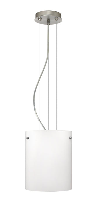 Besa 1KG-400607-LED-SN One Light Pendant, Satin Nickel
