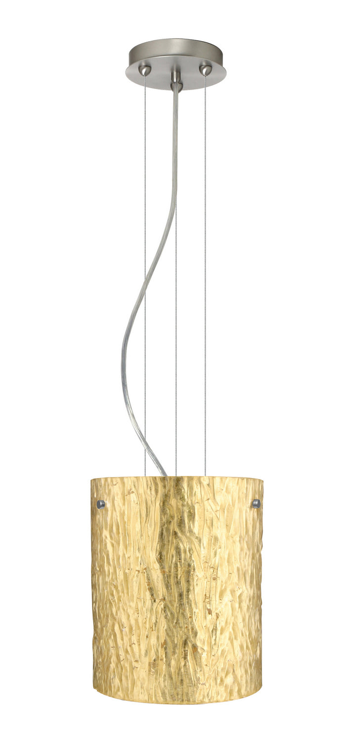 Besa 1KG-4006GS-LED-SN One Light Pendant, Satin Nickel