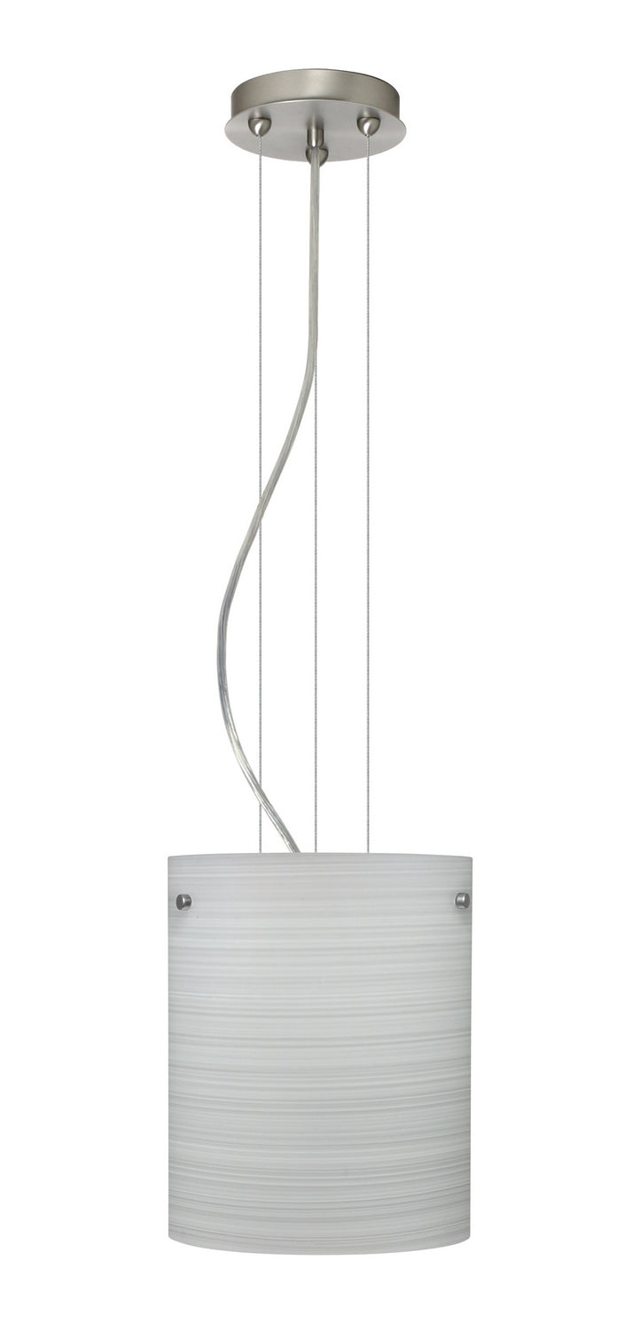 Besa 1KG-4006KR-LED-SN One Light Pendant, Satin Nickel