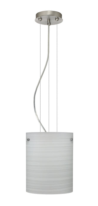 Besa 1KG-4006KR-LED-SN One Light Pendant, Satin Nickel