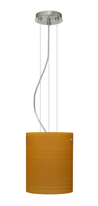 Besa 1KG-4006OK-LED-SN One Light Pendant, Satin Nickel