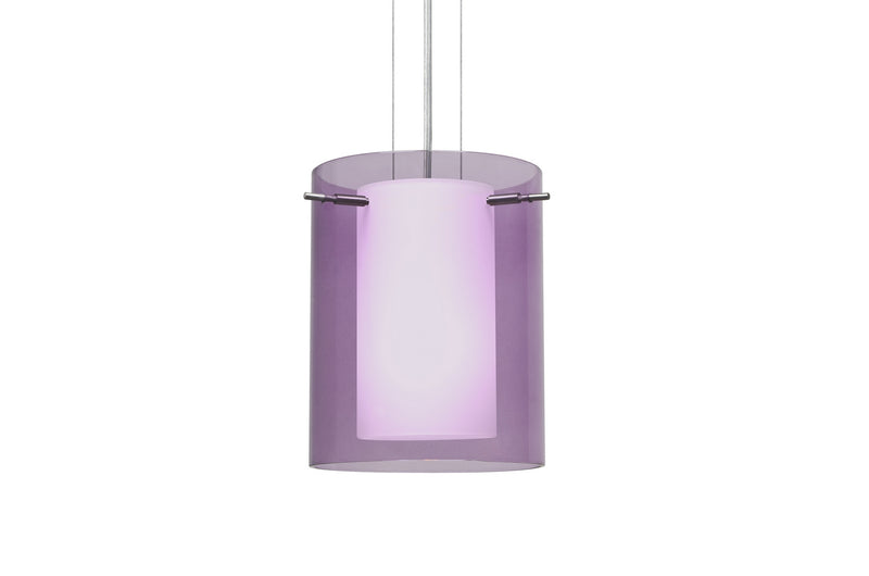 Besa 1KG-A00607-LED-SN One Light Pendant, Satin Nickel