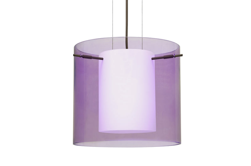 Besa 1KG-A18407-LED-BR One Light Pendant, Bronze
