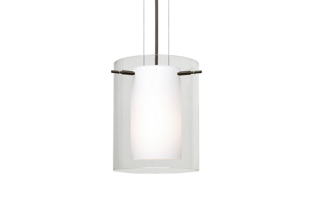 Besa 1KG-C00607-LED-BR One Light Pendant, Bronze