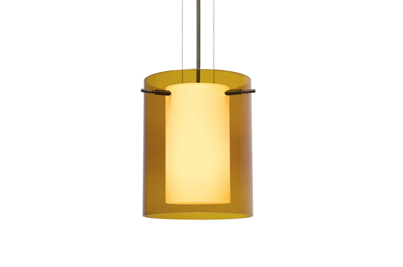 Besa 1KG-G00607-LED-BR One Light Pendant, Bronze