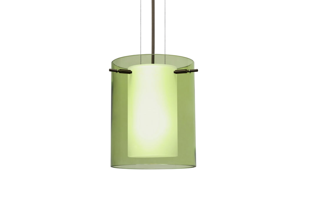 Besa 1KG-L00607-LED-BR One Light Pendant, Bronze