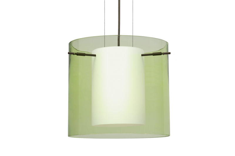 Besa 1KG-L18407-LED-BR One Light Pendant, Bronze