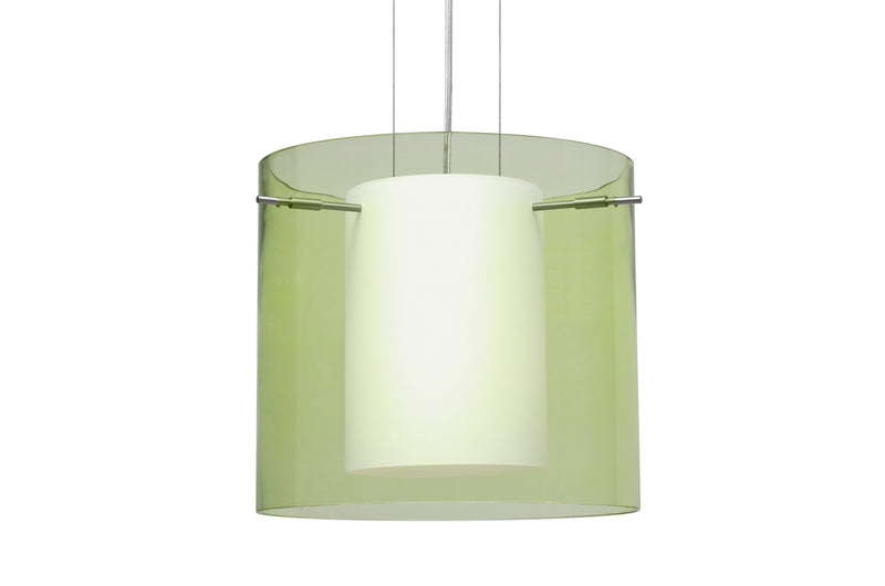 Besa 1KG-L18407-LED-SN One Light Pendant, Satin Nickel
