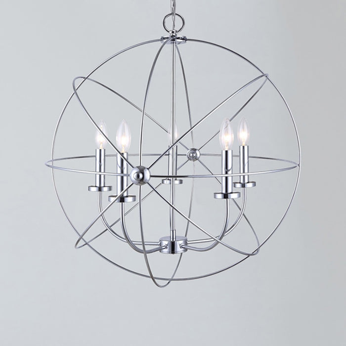 Canarm ICH282B05CH25 Five Light Chandelier, Ch - Chrome