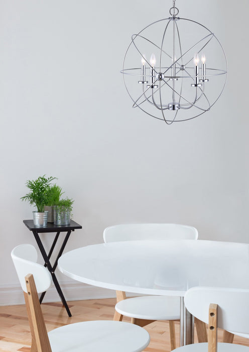Canarm ICH282B05CH25 Five Light Chandelier, Ch - Chrome
