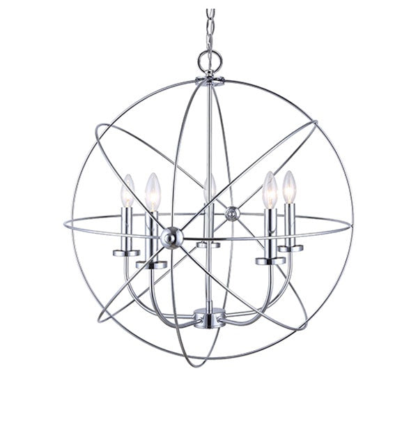 Canarm ICH282B05CH25 Five Light Chandelier, Ch - Chrome