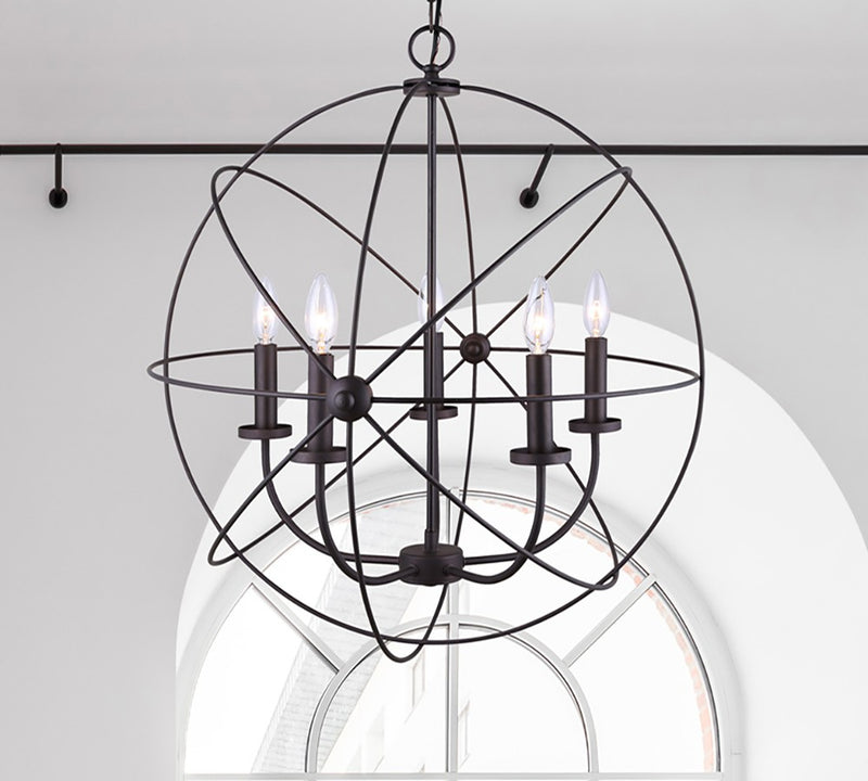 Canarm ICH282B05ORB25 Five Light Chandelier, Oil Rubbed Bronze