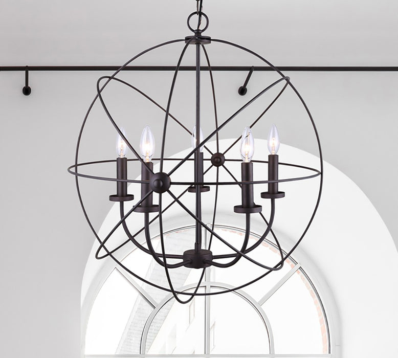Canarm ICH282B05ORB25 Five Light Chandelier, Oil Rubbed Bronze