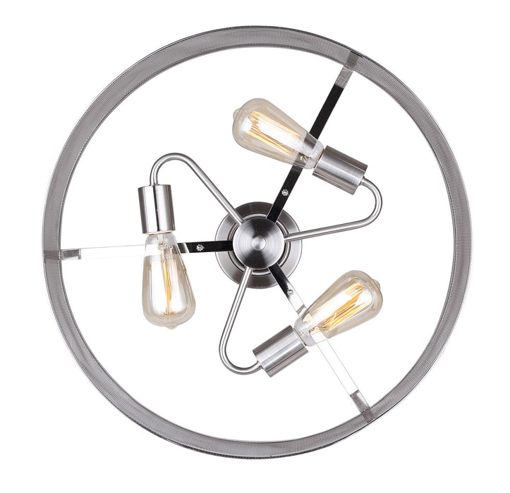 Canarm ICH626A03BN20 Three Light Chandelier, Brushed Nickel