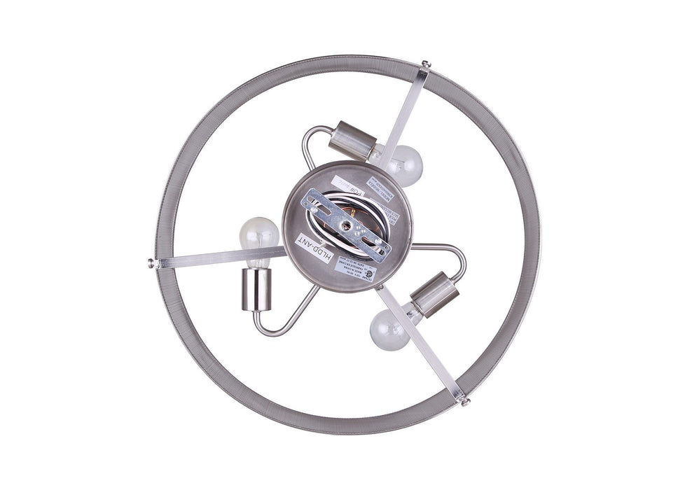 Canarm ICH626A03BN20 Three Light Chandelier, Brushed Nickel