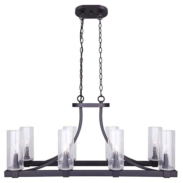 Canarm ICH633A08ORB Eight Light Chandelier, Oil Rubbed Bronze