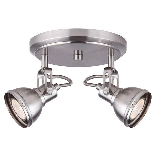 Canarm ICW622A02BN10 Two Light Ceiling/Wall Mount, Brushed Nickel