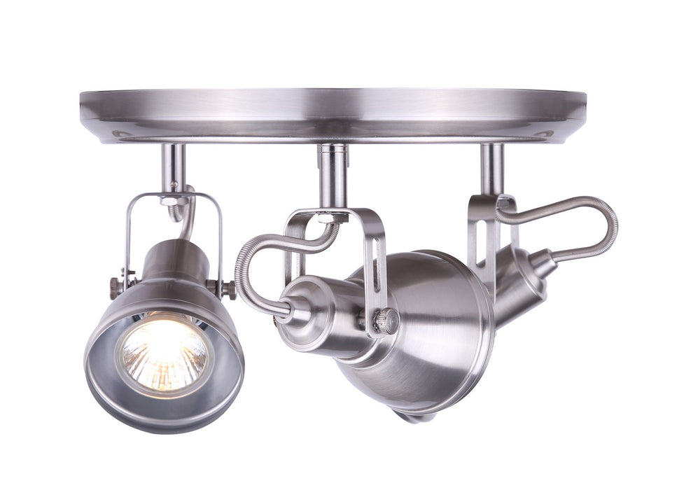 Canarm ICW622A03BN10 Three Light Ceiling/Wall Mount, Brushed Nickel