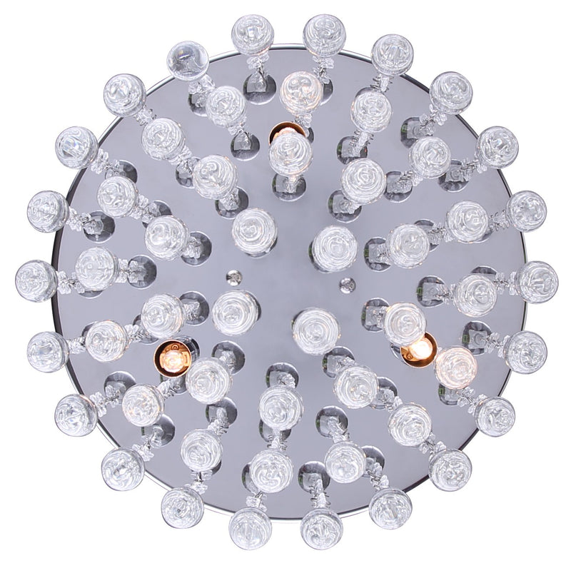 Canarm IFM237B12CH9 Three Light Flush Mount, Chrome
