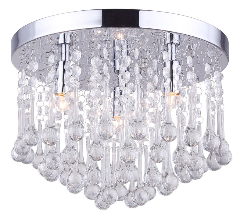 Canarm IFM237B12CH9 Three Light Flush Mount, Chrome