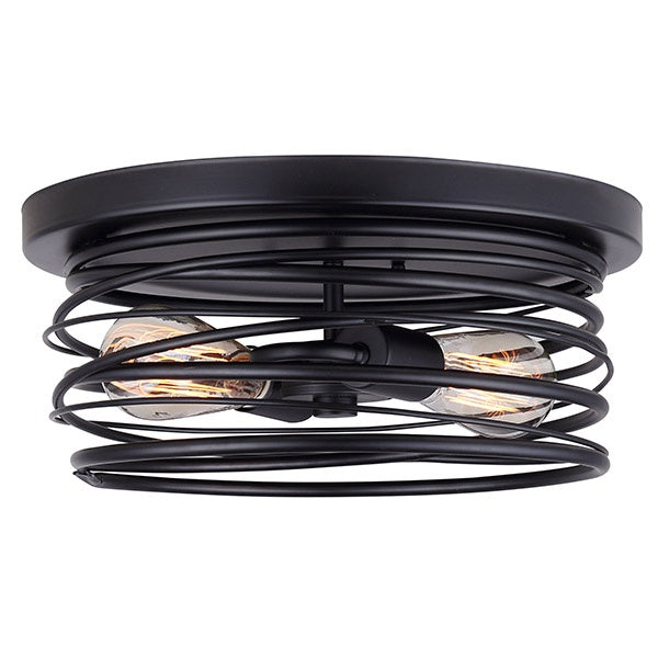 Canarm IFM411B14BK Two Light Flush Mount, Black