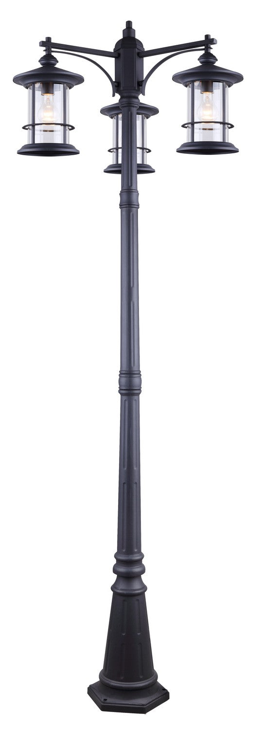 Canarm IOL156BK Three Light Outdoor Lantern, Black