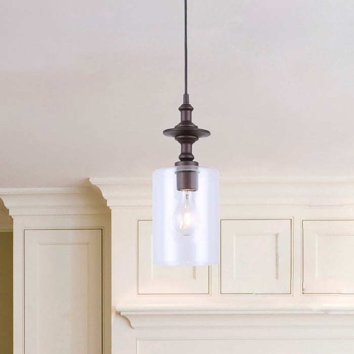 Canarm IPL276B01ORB One Light Pendant, Oil Rubbed Bronze