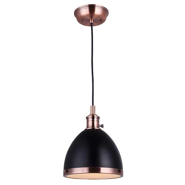 Canarm IPL409B01BKA One Light Pendant, Bronze And Black