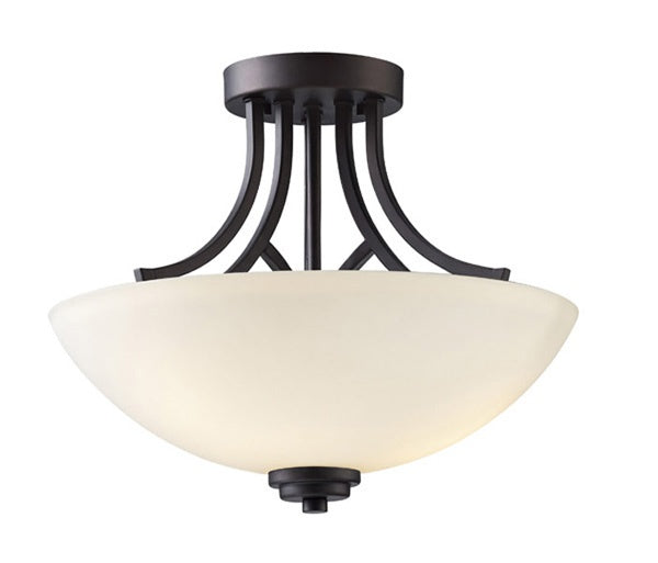 Canarm ISF421A03ORB Three Light Semi Flush Mount, Oil Rubbed Bronze