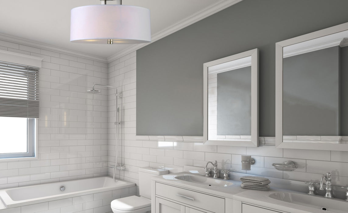 Canarm ISF578A03BN Three Light Semi Flush Mount, Brushed Nickel