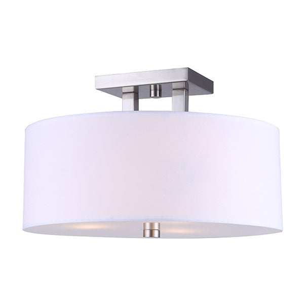 Canarm ISF578A03BN Three Light Semi Flush Mount, Brushed Nickel
