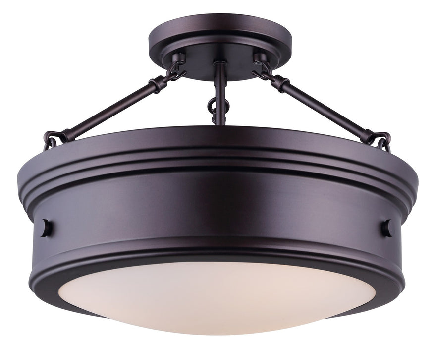 Canarm ISF624A03ORB Three Light Semi Flush Mount, Oil Rubbed Bronze