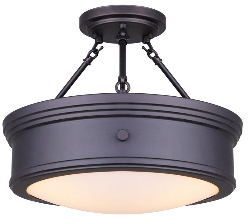 Canarm ISF624A03ORB Three Light Semi Flush Mount, Oil Rubbed Bronze